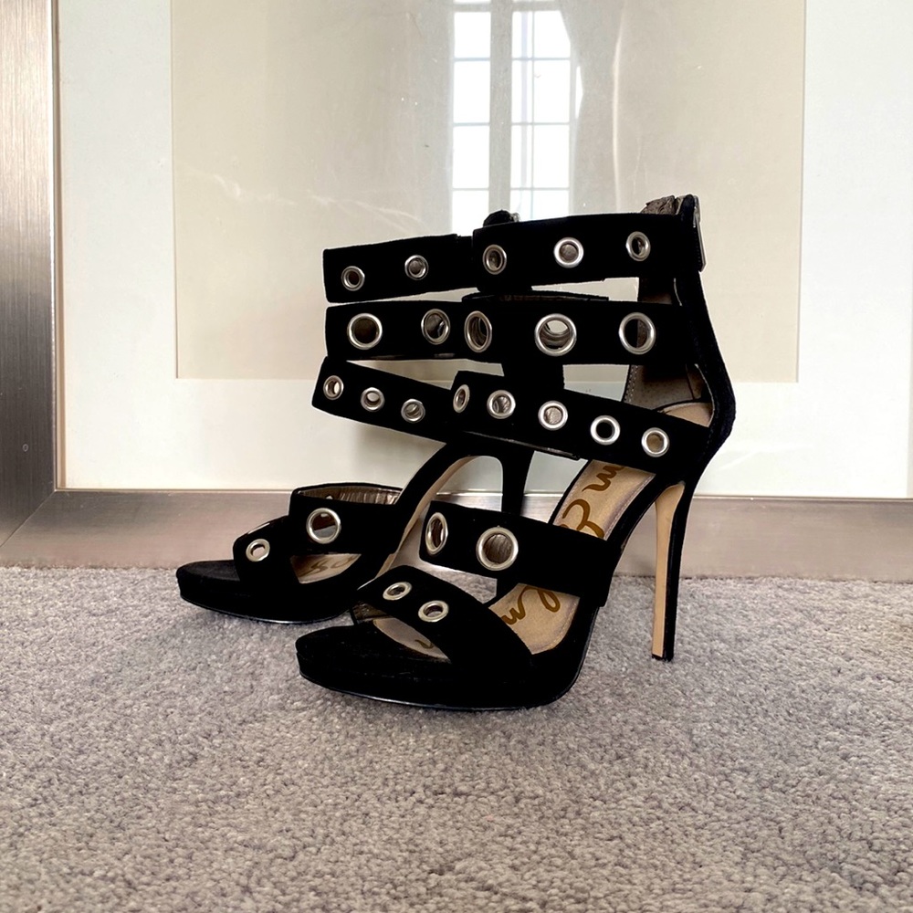 Sam Edelman grommet and suede stilettos - new